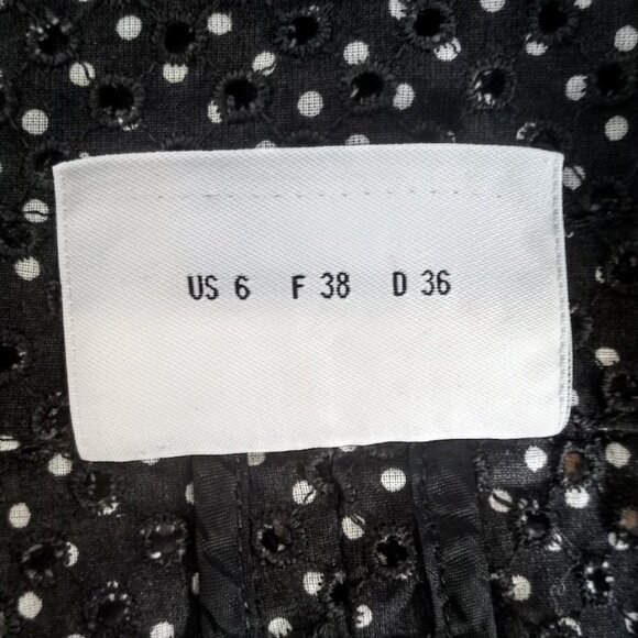 Akris Punto Polka Dot Eyelet Short Sleeve Cotton Blazer - Picture 5 of 7